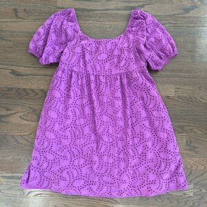 Purple Eyelet Dress